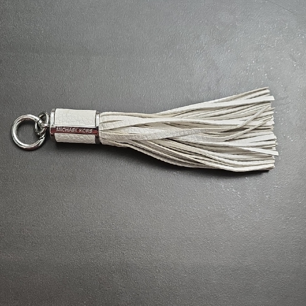 Michael Kors Silver Tassel Keychain